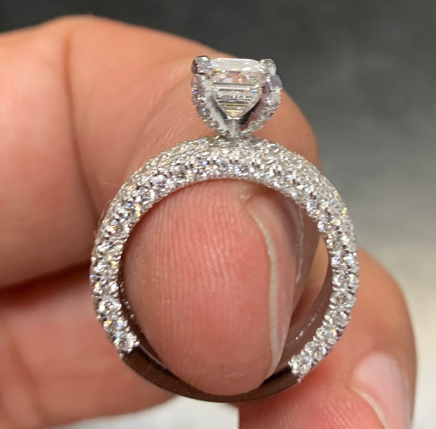 Asscher Cut Bridal Set